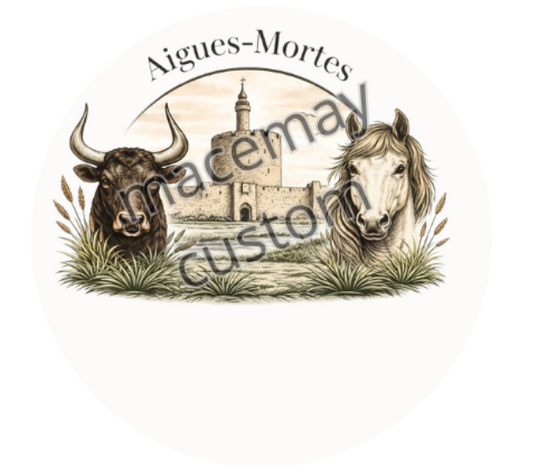 Autocollant Aigues-Mortes - Couleur